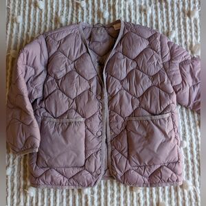Zara Kids Light Purple Quilted Jacket-girls Size 4-5T